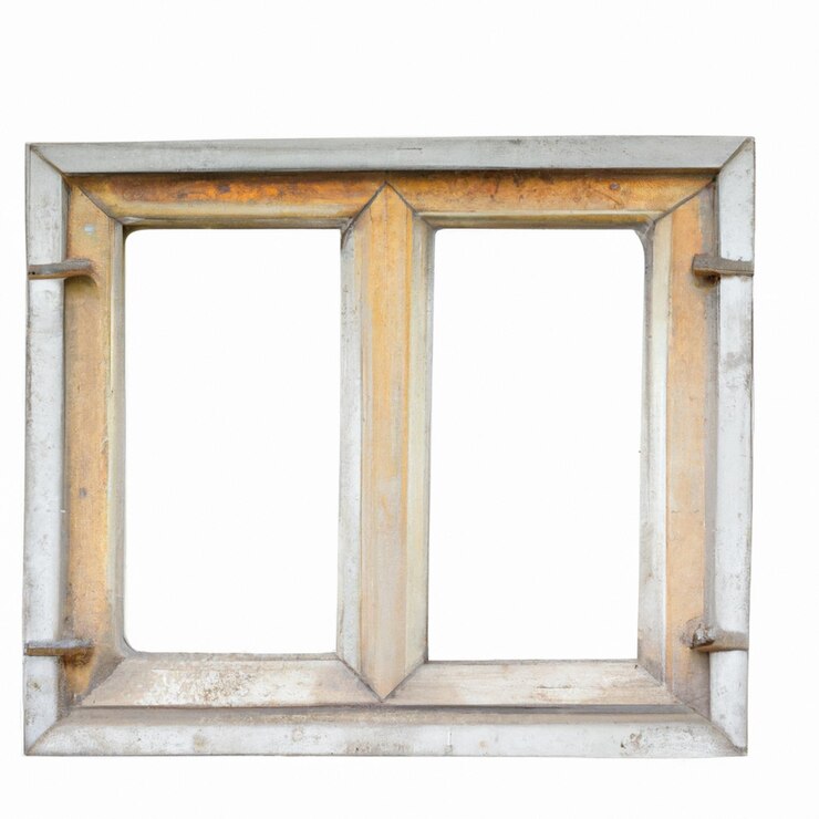 Una ventana con un marco de madera.