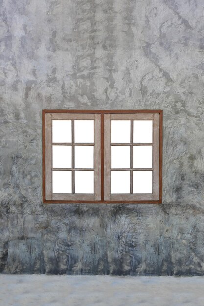 Foto ventana en la pared cubierta de nieve