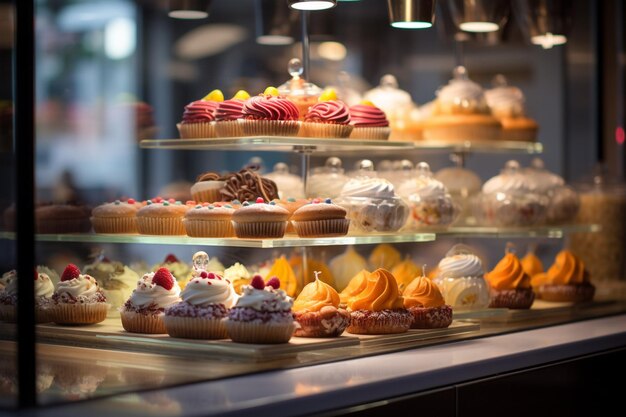 Ventana de la tienda de pastelería