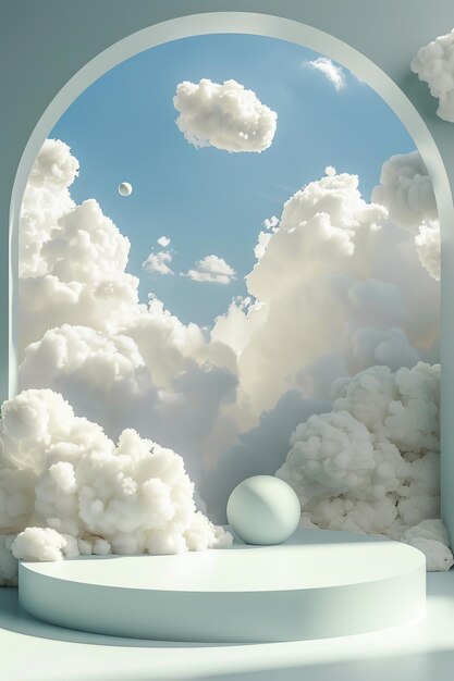 Ventana con vista al cielo lleno de nubes