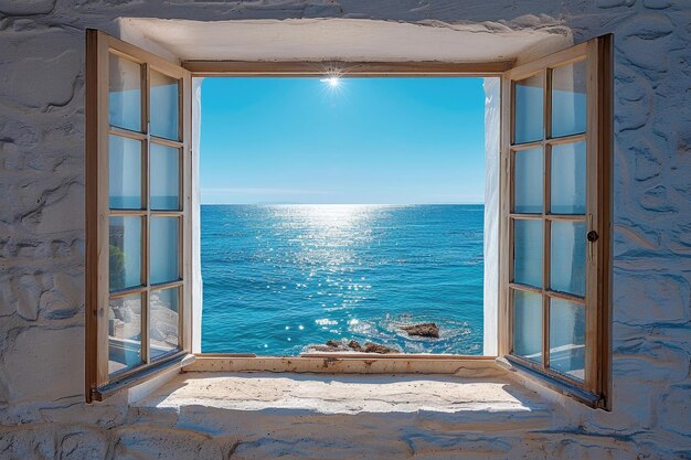 Una ventana con vista al océano