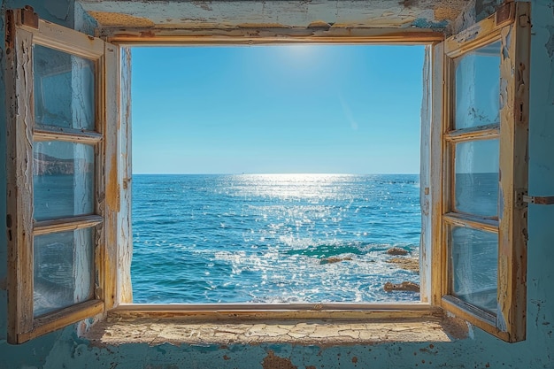 Una ventana con vista al océano