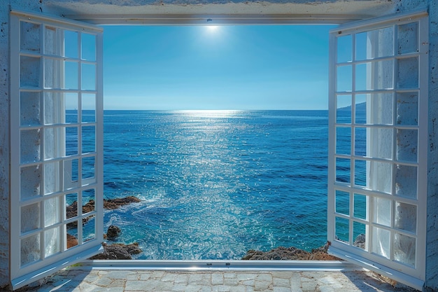 Una ventana con vista al océano