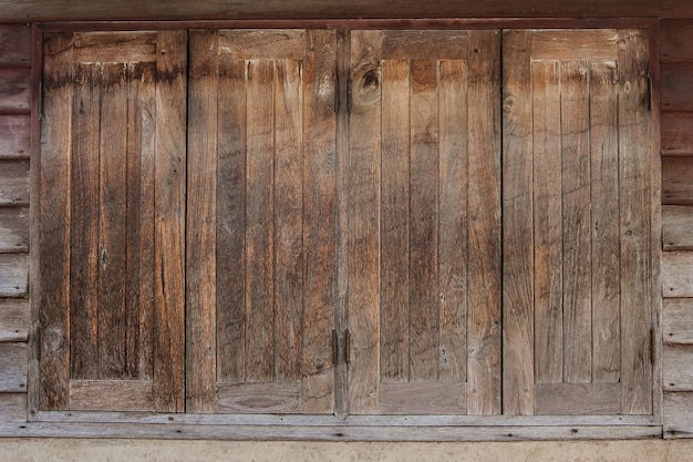 Ventanas de madera vieja, fondos de texturas de madera vieja