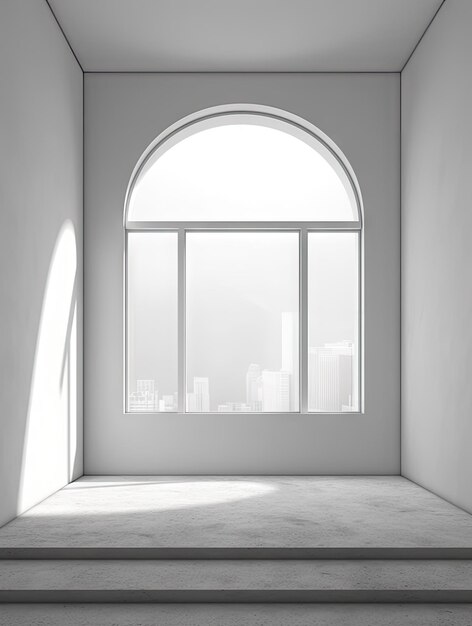 Foto ventanas de vidrio de la habitación blanca combinadas con la luz del sol en la pared fresa orgánica madura fresca en un tazón sobre una piedra de pizarra oscura o fondo de hormigón creado con tecnología de ia generativa