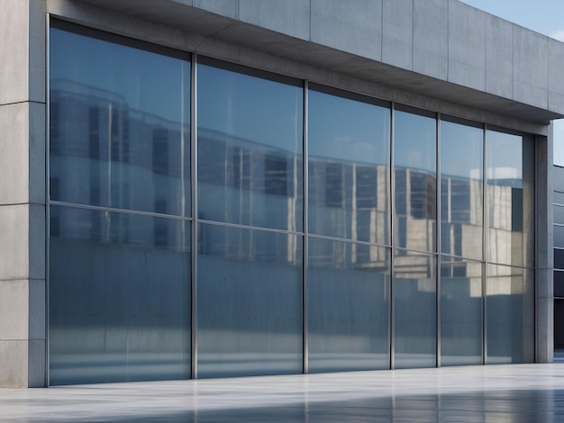 Foto ventanas de vidrio reflectante en un edificio comercial de hormigón