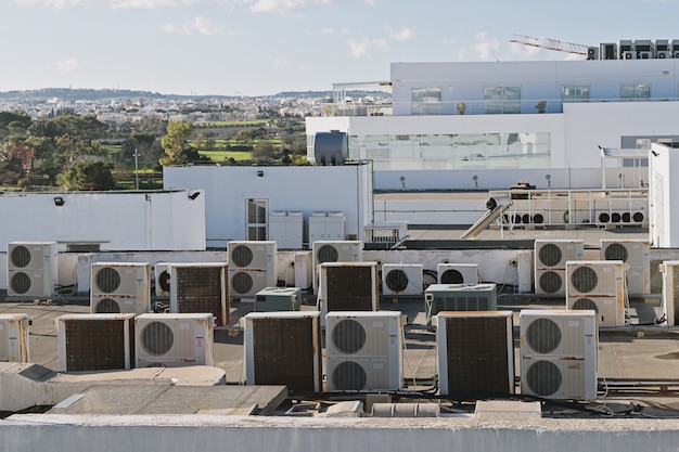 Ventilaciones de aire acondicionado industrial.