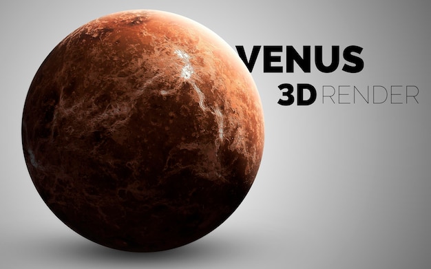 Foto vênus conjunto de planetas do sistema solar renderizados em 3d elementos desta imagem fornecidos pela nasa
