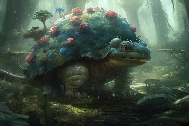 Venusaur monstro scifi arte conceitual imagem generativa AI