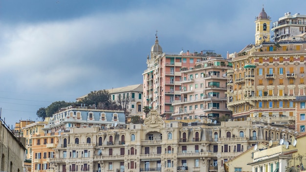 Ver en edificios residenciales en Génova, Italia.