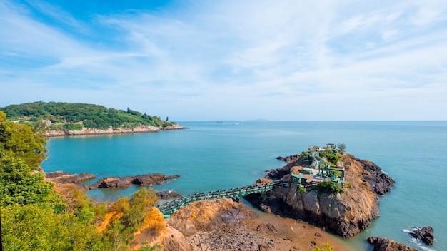 Foto ver en la isla de matsu de taiwán.