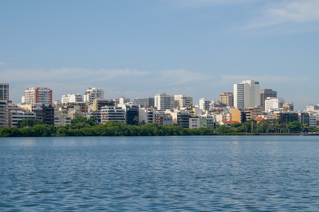 Ver la laguna Rodrigo de Freitas en río de janeiro, Brasil.