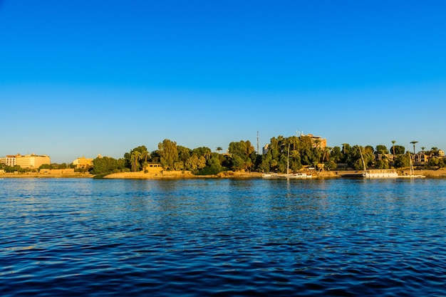Ver en un río Nilo en Luxor Egipto