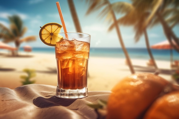 verano en un coctel de playa