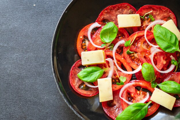 verano ensalada de tomate veggie vegetal queso cebolla dieta vitamina comida sana comida