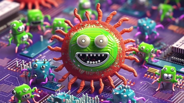 Foto veranschaulichung einer virusprobe