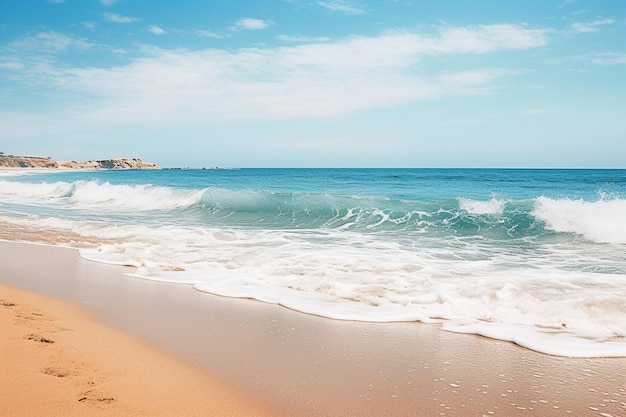 Verão paisagem marinha praia férias de verão chaise lounge guarda-chuva nas palmeiras do mar
