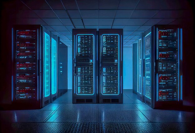 Verbindungsnetzwerk in Servern und Speichersystemen in Rechenzentrumsräumen