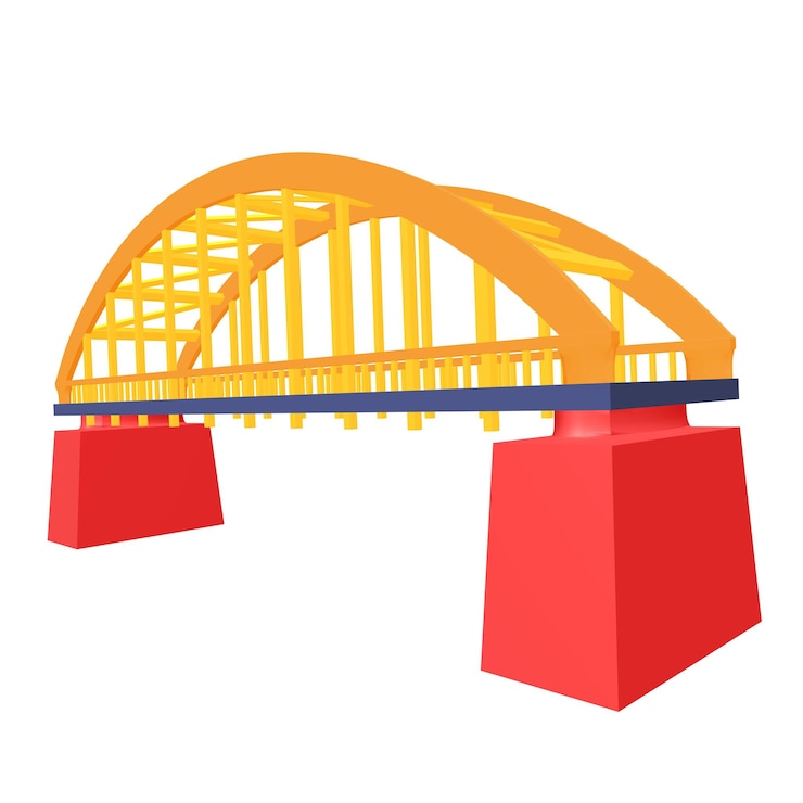 Foto verbindungsstruktur der brücke