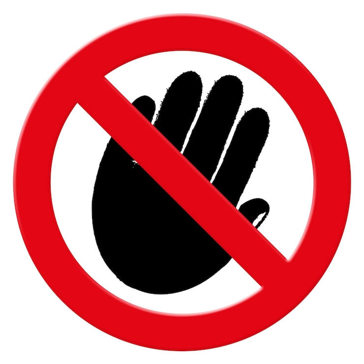 Foto verbotenes zeichen png-symbol ohne hand durchsichtiger hintergrund