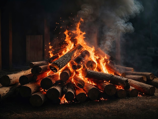 Verbrennen von Holz