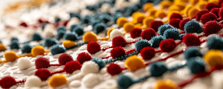 Verdad antihigiénica revela colonias de bacterias en la alfombra del suelo del baño Preocupaciones de salud Concepto con espacio para copiar