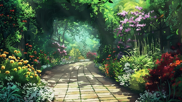El verde del jardín