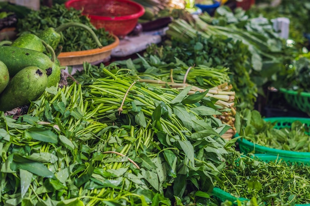 El verde en el mercado vietnamita