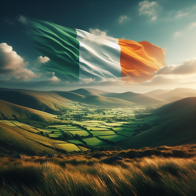 verde y naranja explorando el simbolismo detrás del diseño de la bandera de Irlanda