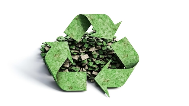 Verde reciclar símbolo logo ecológico concepto generativo ai