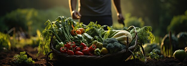 Verdes nutritivas bondade de alimentos vegetais frutas e vegetais em uma sinfonia culinária vibrante um banquete alimentado por plantas para a saúde e vitalidade abraçando a abundância da natureza generosidade