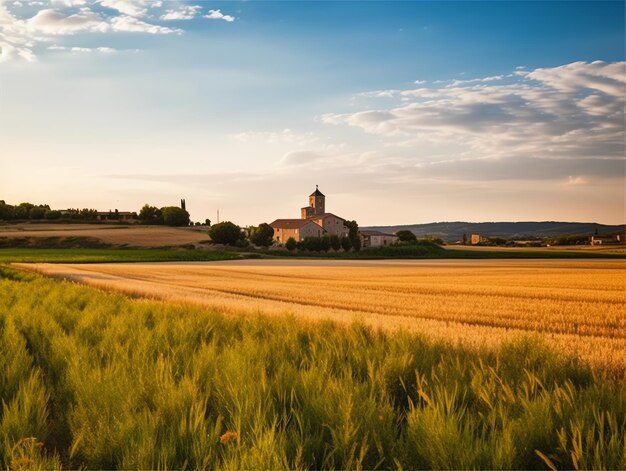 Un verdor de verano en el campo