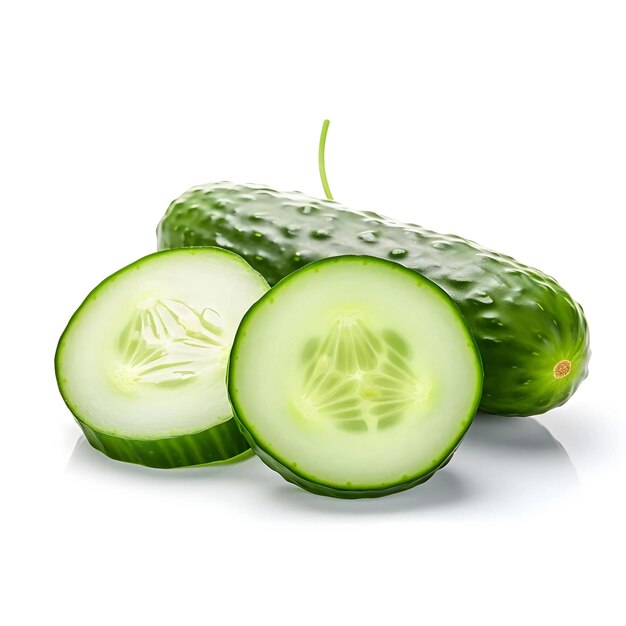 verduras aisladas de pepino para alimentos saludables