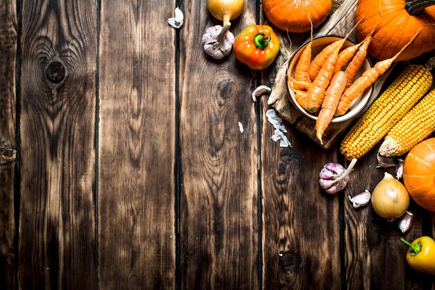 Verduras amarillas de otoño