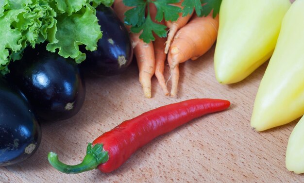 Verduras a bordo con espacio para texto.