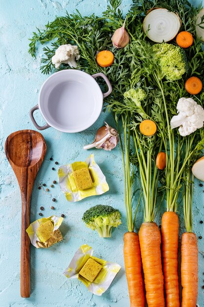 Verduras para cocinar sopa.