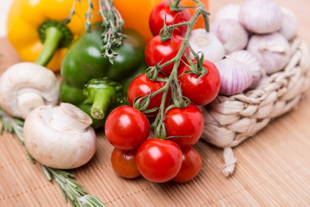 verduras de colores frescos