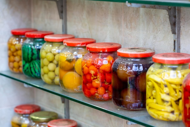 Verduras Encurtidas Caseras En Tarros Listos Para Comer