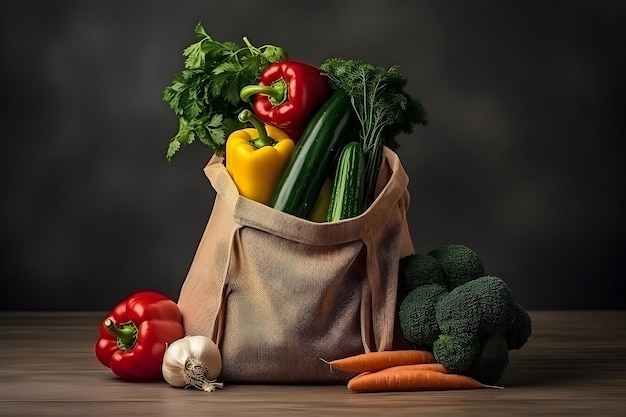 Verduras Frescas En Bolsa Ai generativo