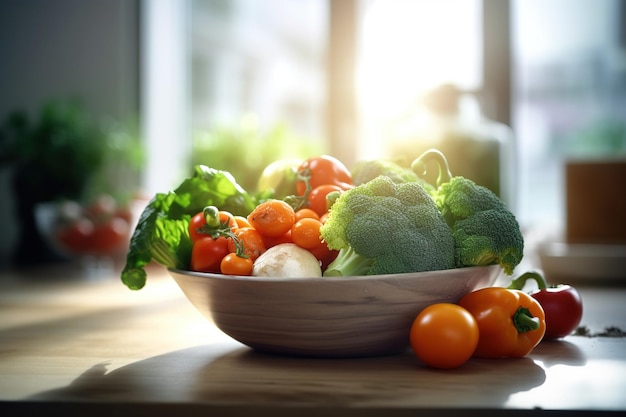 verduras frescas en un cuenco