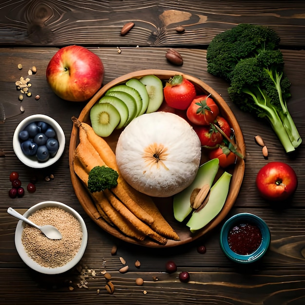 Foto verduras frescas ia generativa