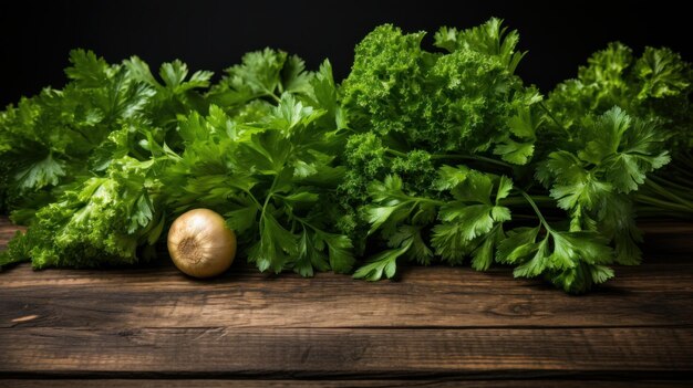 verduras frescas en una mesa de madera