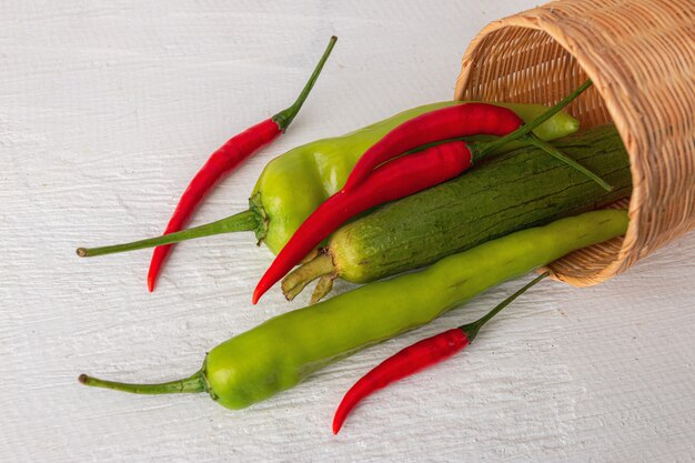 Verduras frescas para preparar para cocinar