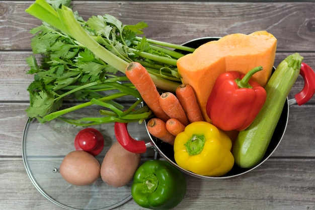 Verduras frescas para sopa