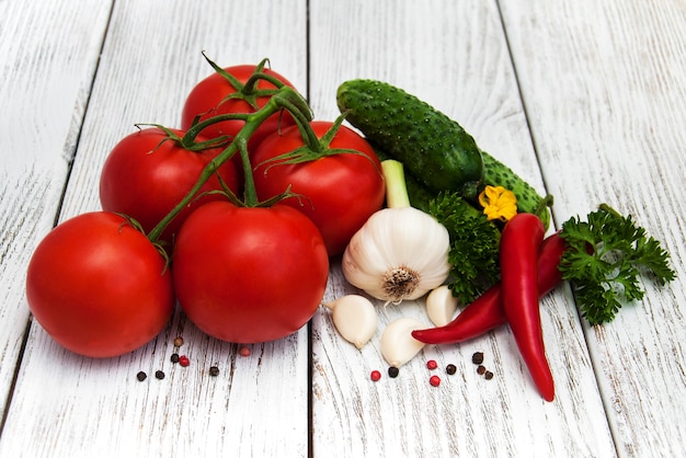 Verduras frescas de verano