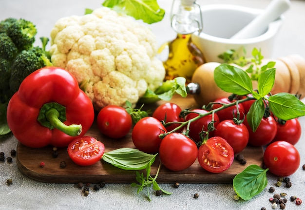 Verduras frescas de verano