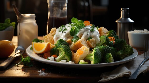 Verduras fritas con carne Fondo de papel tapiz HD 8K Imagen fotográfica de archivo