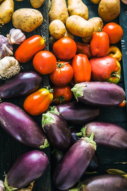 Verduras en madera