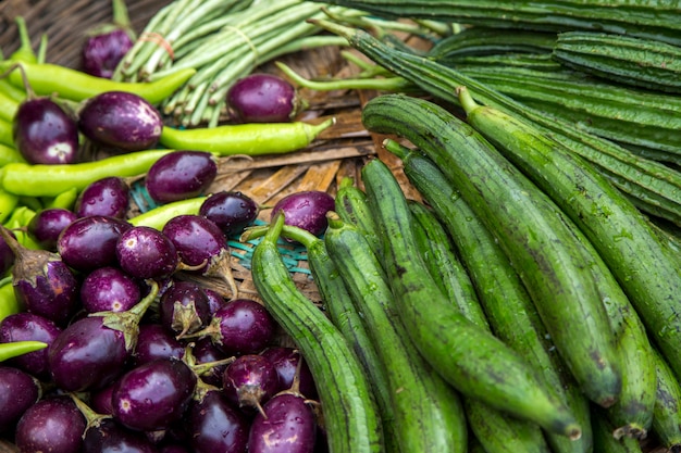 Verduras en el mercado en Mumbai, India