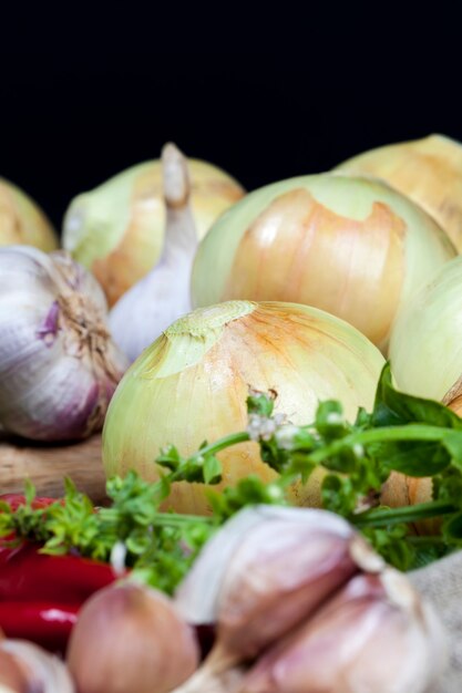 Verduras en la mesa